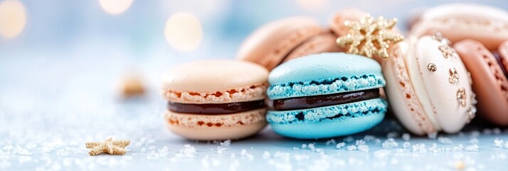 photo of delicious winter macarons