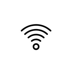 Wi-Fi signal icon with radiating waves in minimalist style  