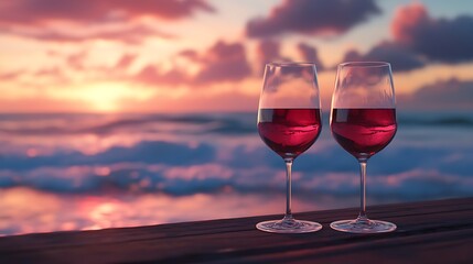 two glasses of red wine