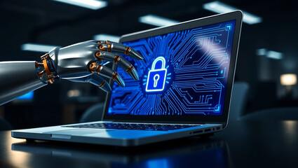 Robotic Arm Interacting with Secure Laptop Display