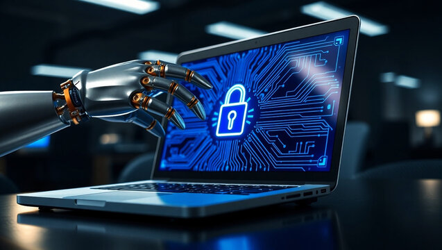 Robotic Arm Interacting with Secure Laptop Display