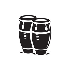 Tropical Beats: A Dynamic Collection of Conga Vector Silhouettes Celebrating the Iconic Shape, Vibrant Rhythms, and Cultural Energy of This Timeless Hand Drum Instrument.

