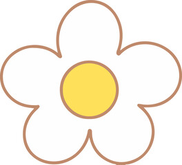 Simple outline flower vector illustration