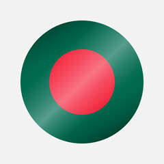 Round Bangladesh national flag highlight icon sticker