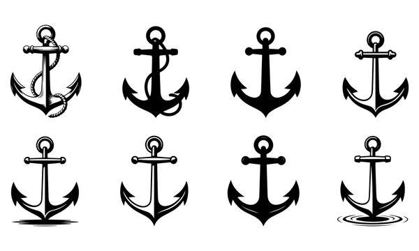 anchor silhouette set
