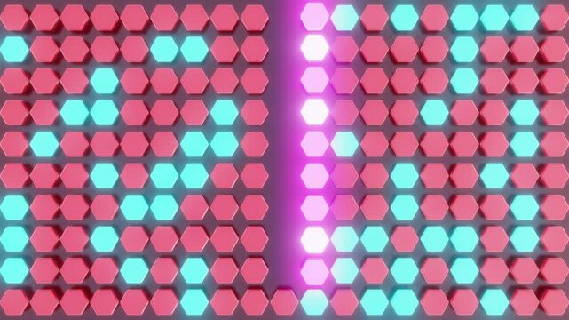 Abstract simple animation of geometric shapes. Floating background
