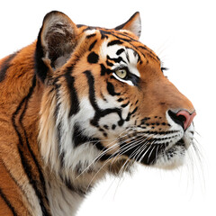 Fototapeta premium portrait of a bengal tiger isolated on transparent background