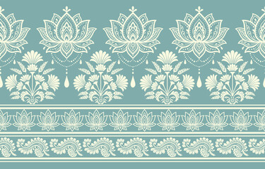 Ethnic Motifs Ikat floral paisley embroidery floral. ikat Saree Sarong oriental pattern traditional.Ikat embroidery style abstract embroidery design for texture,fabric,clothing,wrapping,decoration