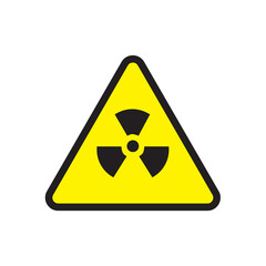 Nuclear Alert Radiation Symbol Icon with Transparent Background