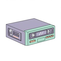 Obraz premium Retro Pixel Art VCR Illustration