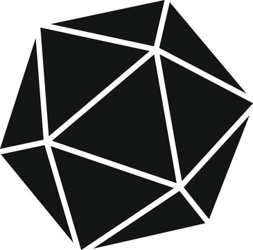 Polyhedral Dice Set Silhouette, 20 sided dice Silhouette D20 Dice Isometric SVG, Dnd dice Svg, D4, D6, D8, D10, D12, D20,