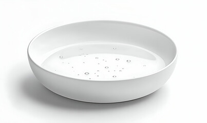 White Ceramic Bowl on White Background