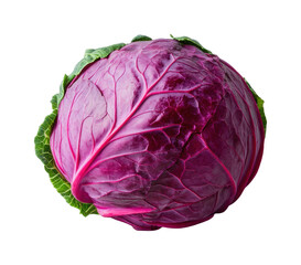 Obraz premium Fresh purple cabbage vegetables on display, cut out - stock png.