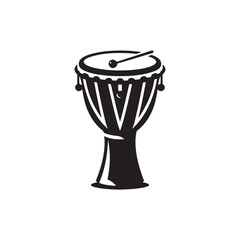 Rhythmic Heritage: A Vibrant Collection of Djembe Vector Silhouettes Showcasing the Iconic Shape, Powerful Beats, and Cultural Significance of This Traditional African Drum.
