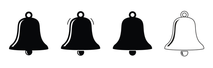 Bell vector icons, Notification and alert symbol illustration, Bell downloadable graphics for web and app design
