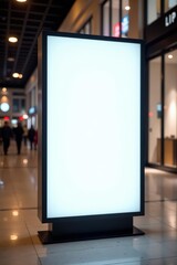 Illuminated light box sign in high-end shopping plaza, luxury, commercial