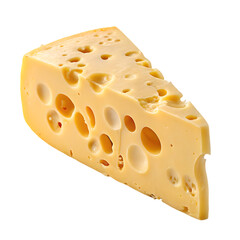piece of cheese isolated on transparent background