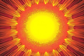 Fototapeta premium Retro-Style Comic Rays Pattern with Halftones for Pop-Art Backgrounds