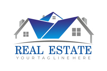 Real estate vector logo design, Real estate logo, building logo design, Property logo, Home logo sign, House logo