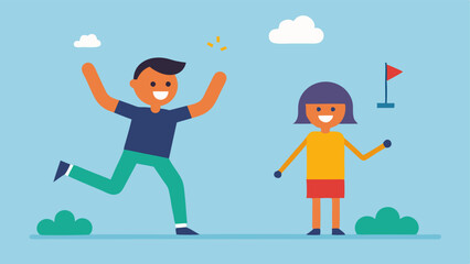 the extrovert is engaging in physical activities with exuberance while the introvert observes the games from the sidelines enjoying the view.