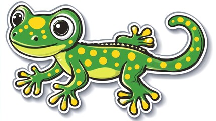 Obraz premium Cute cartoon lizard
