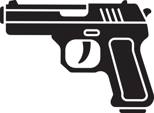 gun isolated on white, gun glock 17