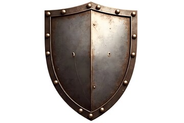 Classic Knight’s Armor Shield, Isolated on a Clean White Background