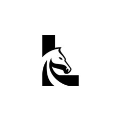letter L horse logo