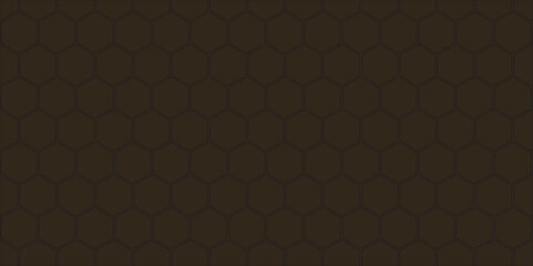 Black and Brown Leather Honeycomb Pattern with Geometric Design and Gold Accents