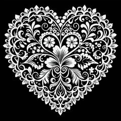 abstract floral heart