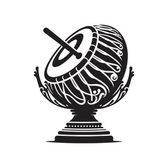 Rhythmic Tradition: A Dynamic Collection of Mridangam Vector Silhouettes Showcasing the Unique Shape, Deep Sound, and Cultural Significance of This Classical Indian Percussion Instrument.
