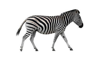Fototapeta premium Zebra isolated on transparent background