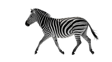 Fototapeta premium Zebra isolated on transparent background
