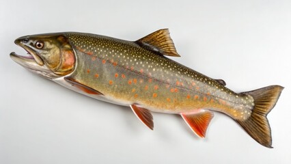 Fototapeta premium Bull Trout Displayed on a Studio Background for Analysis Generative AI