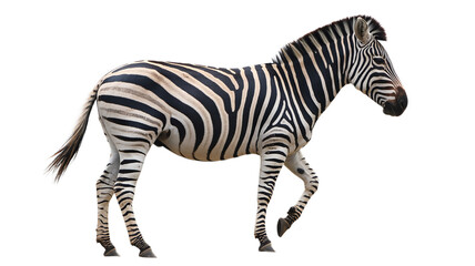 Zebra isolated on transparent background