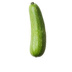 Fresh green zucchini hanging against PNG on a transparent background 