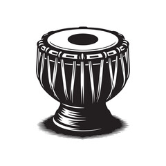 Rhythmic Harmony: A Captivating Collection of Tabla Vector Silhouettes Showcasing the Unique Shape, Vibrant Sound, and Cultural Significance of This Iconic Indian Percussion Instrument.
