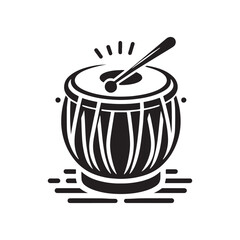 Rhythmic Harmony: A Captivating Collection of Tabla Vector Silhouettes Showcasing the Unique Shape, Vibrant Sound, and Cultural Significance of This Iconic Indian Percussion Instrument.
