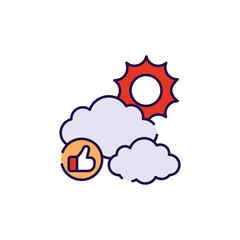 Good Weather icon design with white background stock illustration