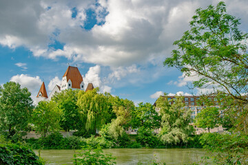 Danube Riverfront in Ingolstadt, Germany