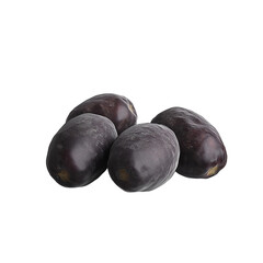 Fresh black sapote fruit PNG on a transparent background 