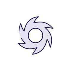 Hurricane icon design with white background stock illustration