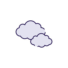 Clouds icon design with white background stock illustration
