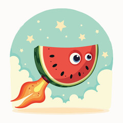 Creative Vector Designs for National Watermelon Day &ndash; Solid Color Illustrations with Slices, Emoticons, Zen Garden, Balloons, Clocks, and Festival Fun for Print and Web Use