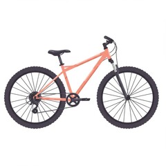 Obraz premium Pink Mountain Bike Illustration