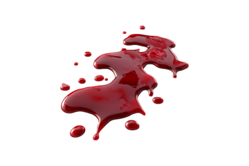 blood stains isolated on transparent background.