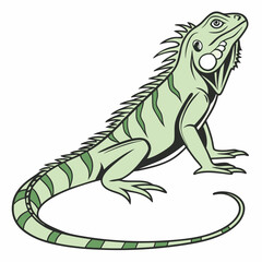 Fototapeta premium Iguana icon in a stylized illustration