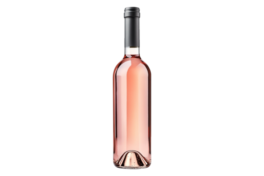 Bordolese - bottle of ros wine isolated on transparent background.