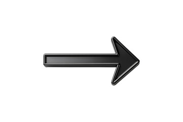 black arrow Pointing to the Right isolated on transparent background.