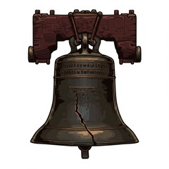 Cracked Liberty Bell Illustration